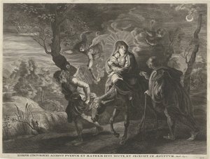 Vlucht naar Egypte door Cornelis Galle (I)