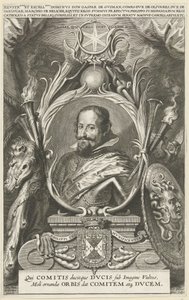 Portret van Gaspar de Guzmán, graaf van Olivares, hertog van St. Lucar door Cornelis Galle (II)