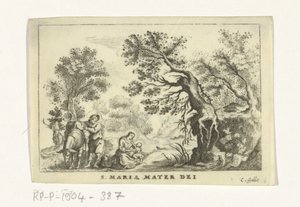 Rust tijdens de Vlucht naar Egypte door Cornelis Galle (II)
