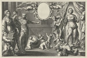 Verstand en Filosofie tonen een jonge man de Waarheid door Cornelis Galle (II)