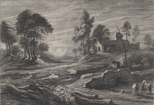 Landschap met Waterput, 1638-60 door Cornelis Galle I