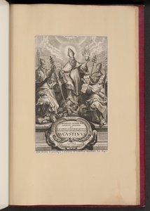 Titelpagina voor Cornelii Iansenii ... Avgvstinvs door Cornelis Galle I after Sir Peter Paul Rubens