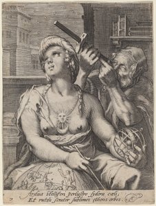 Astronomie door Cornelis Jacobsz Drebbel, after Hendrik Goltzius