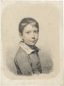 Portret van Gerardus Arnoldus Nicolaus Allebé als jongeman door Cornelis Kruseman