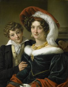 Rudolphina Wilhelmina Elizabeth de Sturler met hun zoon Richard Leeuwenhart, 1829