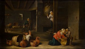 Onaangename Verrassing (Ongelijk Paar) door Cornelis Mahu