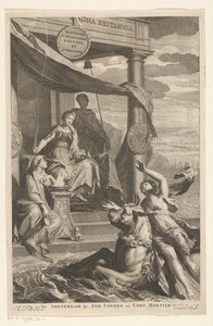 Ontvoering van Europa gadegeslagen door Britannia, Titelpagina voor: Isaac de Larrey, Histoire d