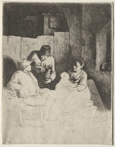 De Moeder Zittend in een Herberg door Cornelis Pietersz Bega