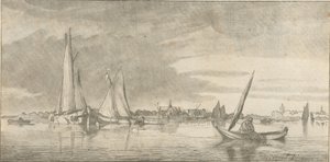Riviergezicht door Cornelis Ploos van Amstel (signed by artist)