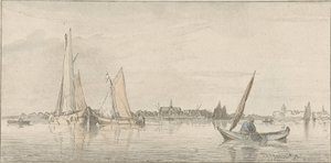 Riviergezicht door Cornelis Ploos van Amstel (signed by artist)