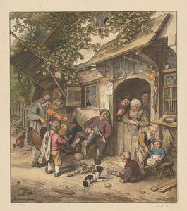 Vioolspeler voor een herberg