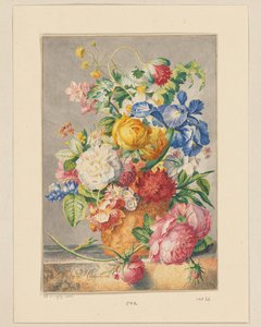 Bloemenstilleven door Cornelis Ploos van Amstel
