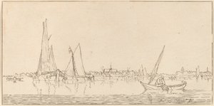 Rivier met stad