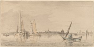 Rivier met stad