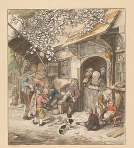 Vioolspeler voor een herberg door Cornelis Ploos van Amstel
