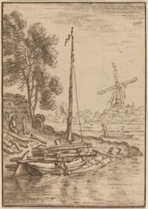 Kronkelende rivier, 1761, gepubliceerd 1765 door Cornelis Ploos van Amstel