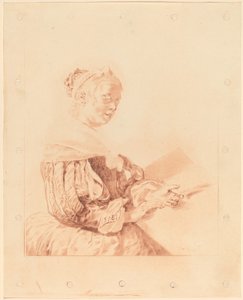 Jong Meisje aan het Toetsenbord door Cornelis Ploos van Amstel