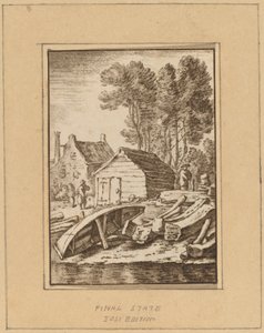 Scheepswerf door Cornelis Ploos van Amstel after Herman Saftleven