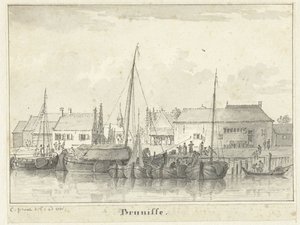 Gezicht op het haventje van Bruinisse