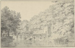 Poort van het kasteel te Buren door Cornelis Pronk