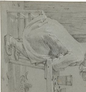 Aan tafel zittende man door Cornelis Saftleven