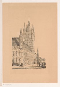 Lakenhalle van Ieper door Cornelis Springer