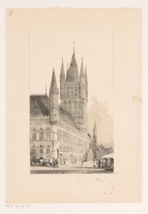 Lakenhalle van Ieper door Cornelis Springer