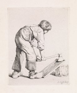 De houtklover door Cornelis Steffelaar