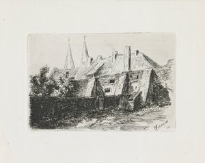 Drie hoge bomen door Cornelis Steffelaar