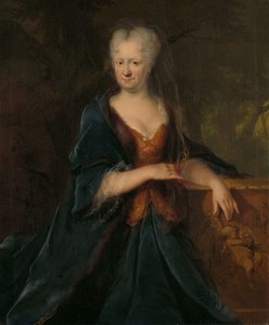 Portret van Louise Christina Trip, echtgenote van Gerrit Sichterman door Cornelis Troost