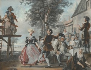 De bruiloft van Kloris en Roosje door Cornelis Troost