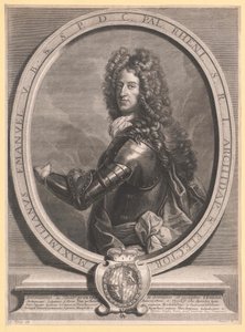 Keuzevorst van Beieren Maximiliaan II Immanuel (gravure) door Cornelis Vermeulen