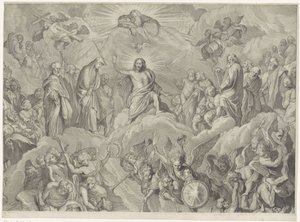 Laatste Oordeel (bovenste plaat) door Cornelis Visscher (II)
