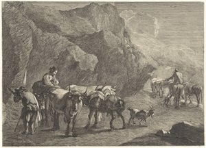 Rotslandschap met herders