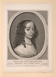 Albertine Agnes, prinses van Oranje Nassau, uit Negen Portretten door Cornelis Visscher