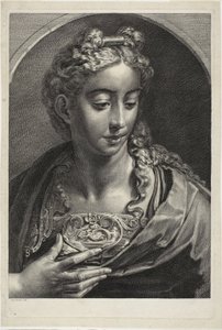 Athena, uit Cabinet Reynst; Gravures van verschillende afbeeldingen geschilderd door beroemde kunstenaars