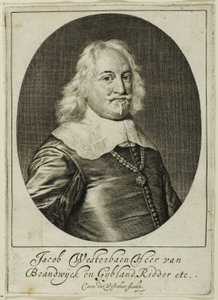 Jacob Westerbaen, lord of Brandwijk door Cornelis Visscher
