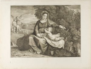 Madonna en kind door Cornelis Visscher