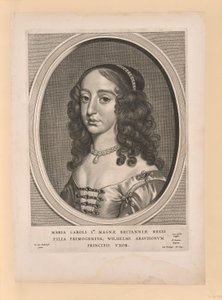 Mary Stuart, vrouw van Willem II, uit Negen Portretten door Cornelis Visscher