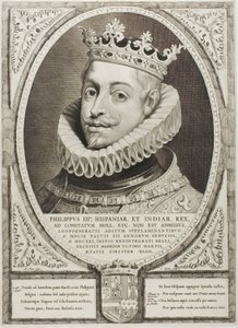 Filips III, koning van Spanje, van Principes Hollandiae, Zelandiae, et Frisiae door Cornelis Visscher