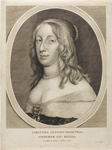 Koningin Christina van Zweden door Cornelis Visscher