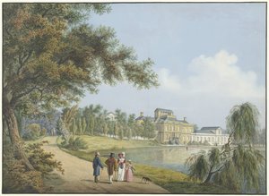 Gezicht op paleis Soestdijk door Cornelis de Kruyff