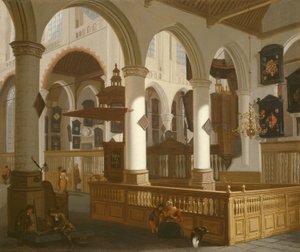 De Oude Kerk, Delft door Cornelis de Man