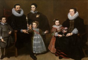 Portret van een familie door Cornelis de Vos