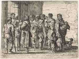 Bedelaars voor een klooster