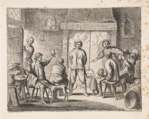 Boeren in een herberg door Cornelis de Wael