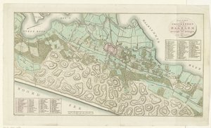 Kaart van Haarlem en omgeving door Cornelis van Baarsel