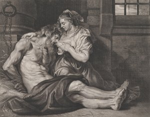 Cimon en Pero, ca. 1650-80 door Cornelis van Caukercken