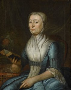 Portret van Eva Goudriaan-de Veer door Cornelis van Cuylenburgh (II)