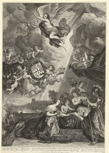 Allegorie op de geboorte van prinses Maria Amalia, dochter van Hendrik Casimir, 1689